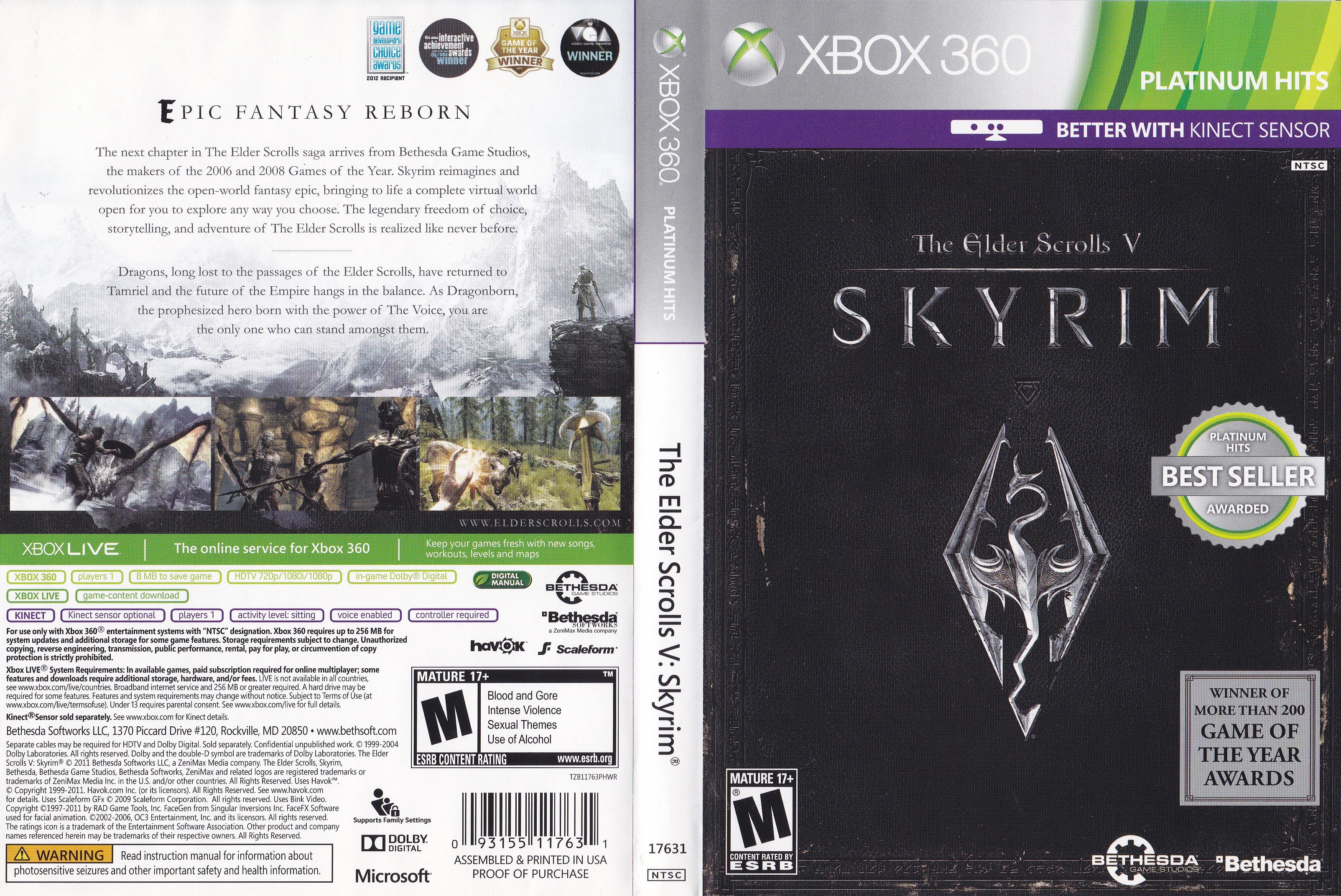 The Elder Scrolls V Skyrim Xbox 360