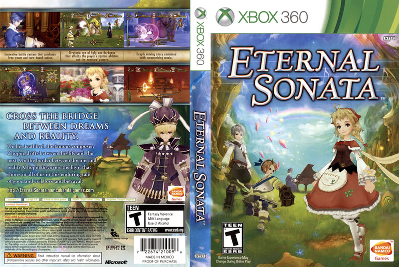 JEU ETERNAL SONATA NAMCO RPG XBOX 360 FRANÇAIS COMPLET RARE JEU ETERNAL SONATA NAMCO RPG XBOX 360 FRANÇAIS COMPLET RARE