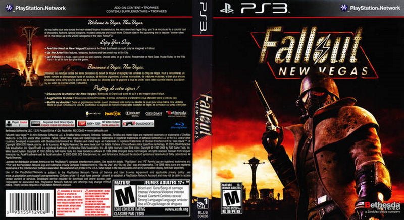 2010 Fallout : New Vegas jeu vidéo par Obsidian Entertainment et publié 2010 Fallout : New Vegas jeu vidéo par Obsidian Entertainment et publié