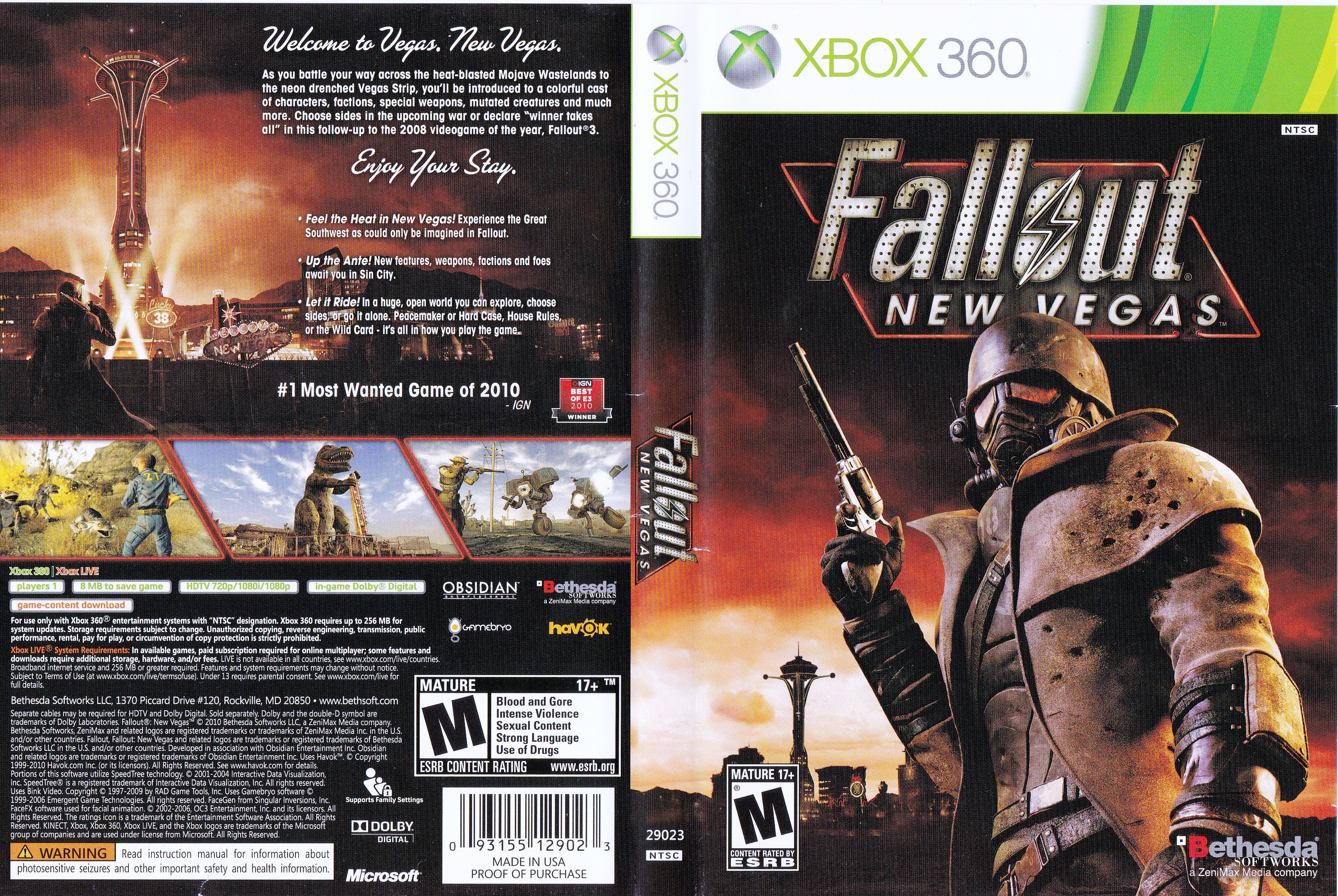 Fallout New Vegas Xbox 360
