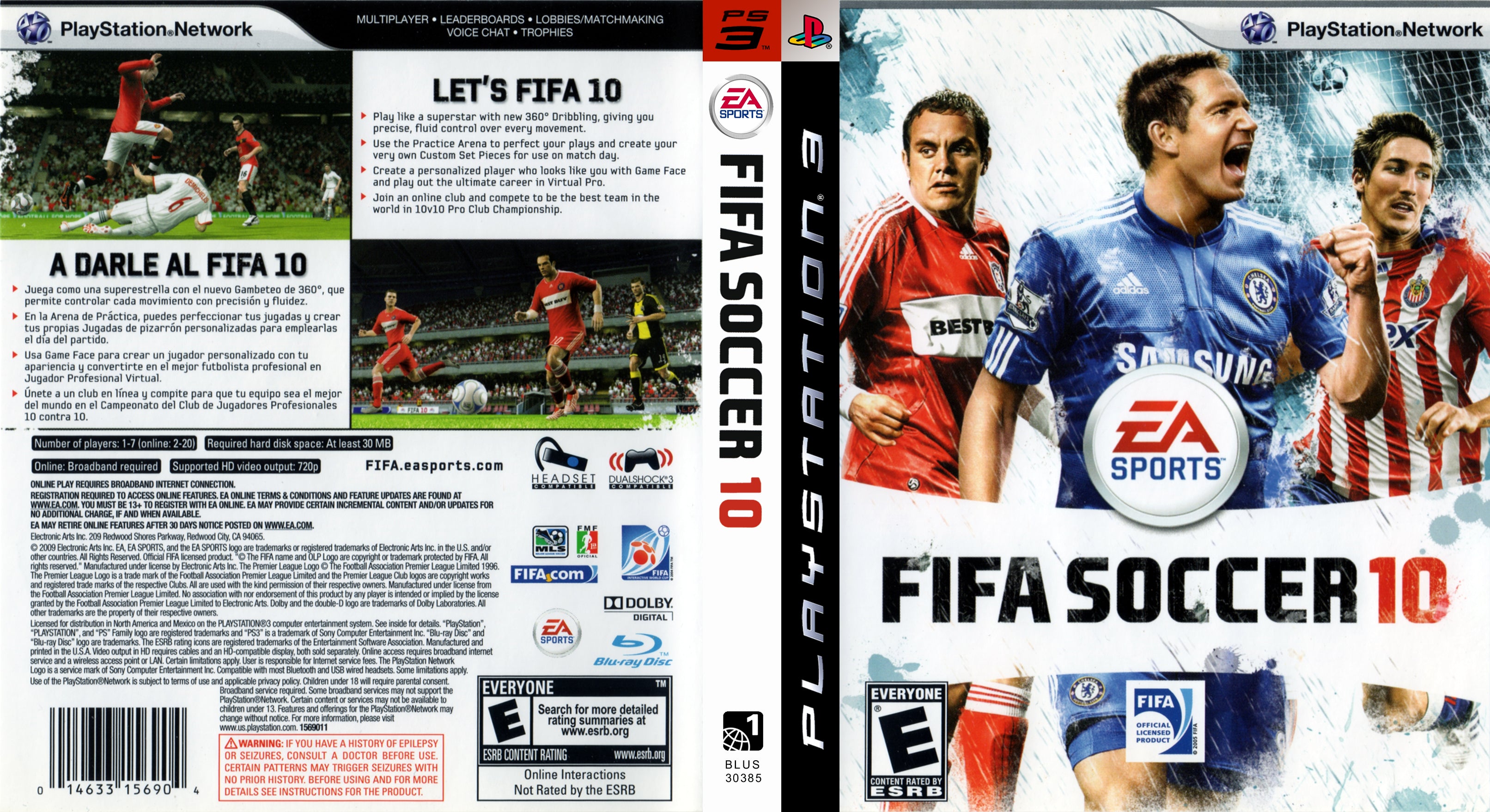 Jeu Sony Playstation 3 FIFA 10 PS3 PAL Fr Jeu Sony Playstation 3 FIFA 10 PS3 PAL Fr