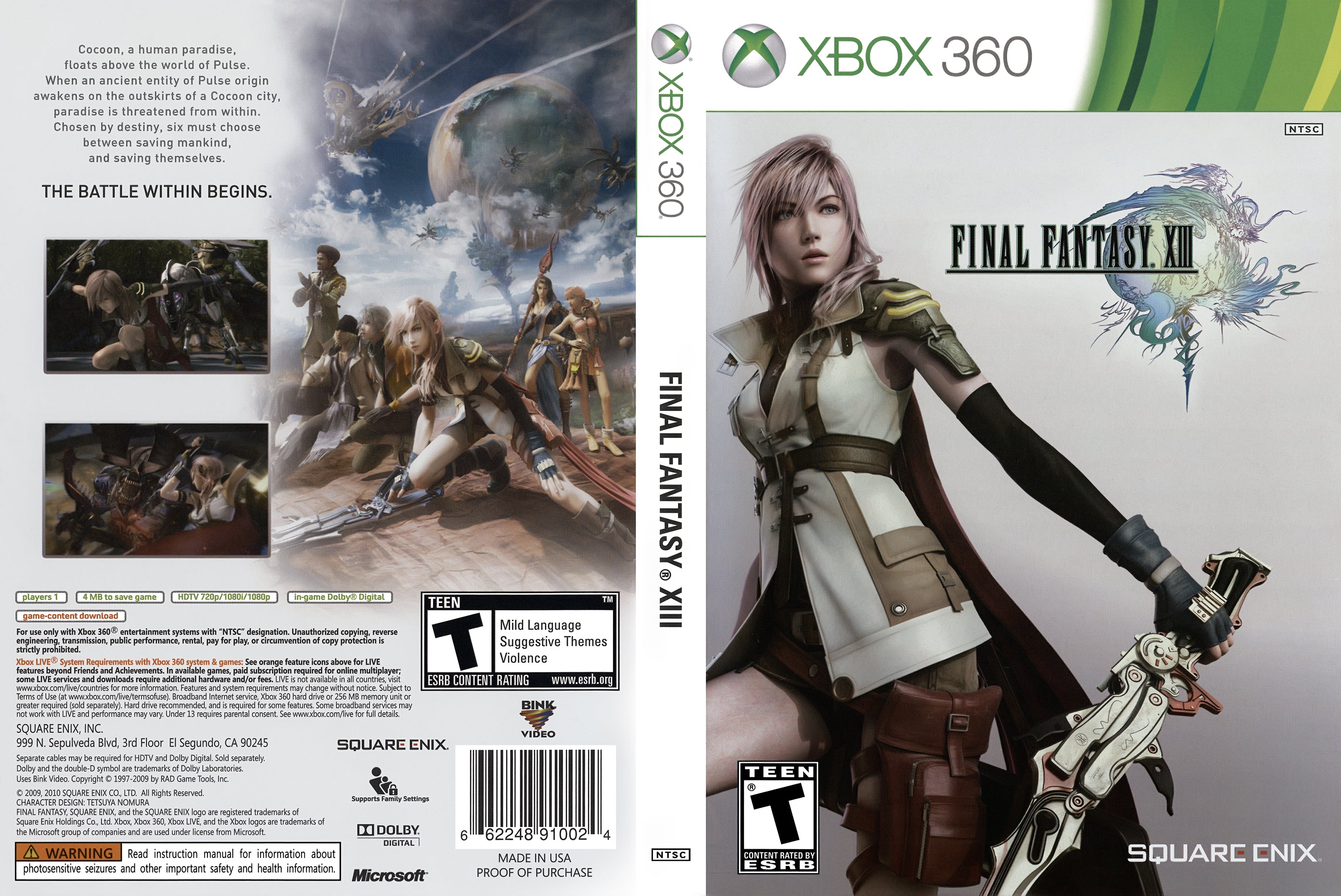 Ff Xiii Xbox One Final Fantasy Xbox 360 Pack X360 Super Elite