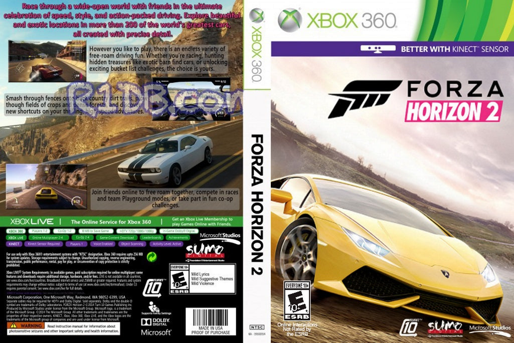 Forza Horizon 2 (Xbox 360) Perfect Disc #Microsoft
