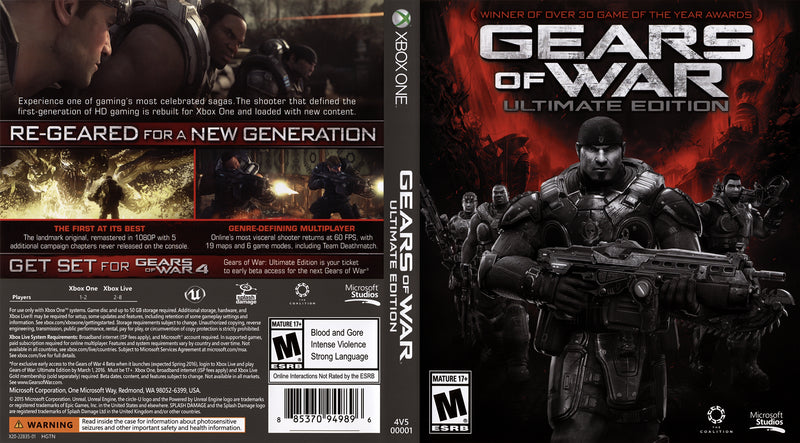 gears of war 1 ultimate edition Gears Of War Ultimate Edition Xbox One