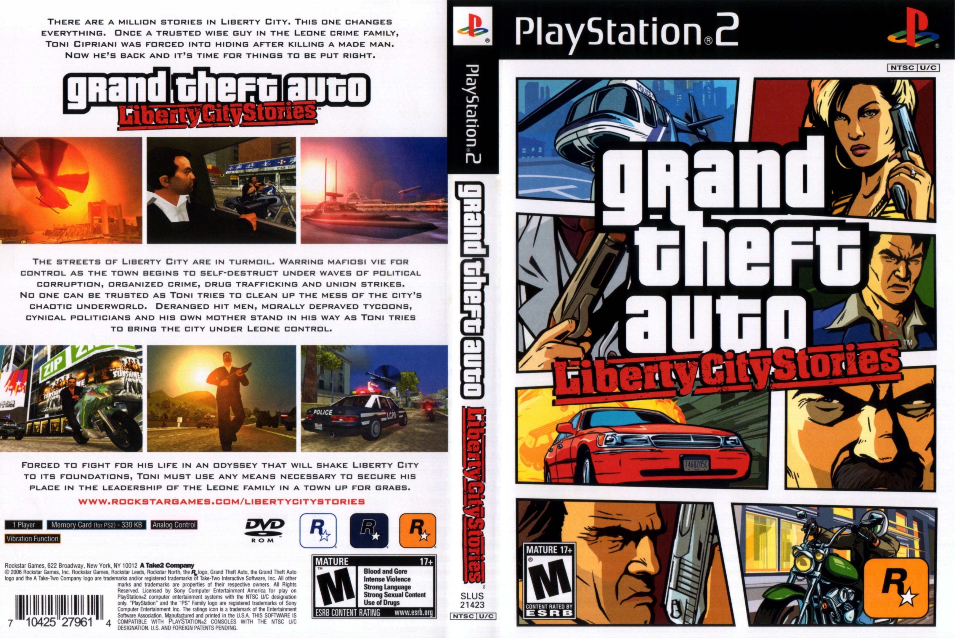 GTA Liberty City Stories com Mapa/Pôster para PS2 - Escorrega o Preço