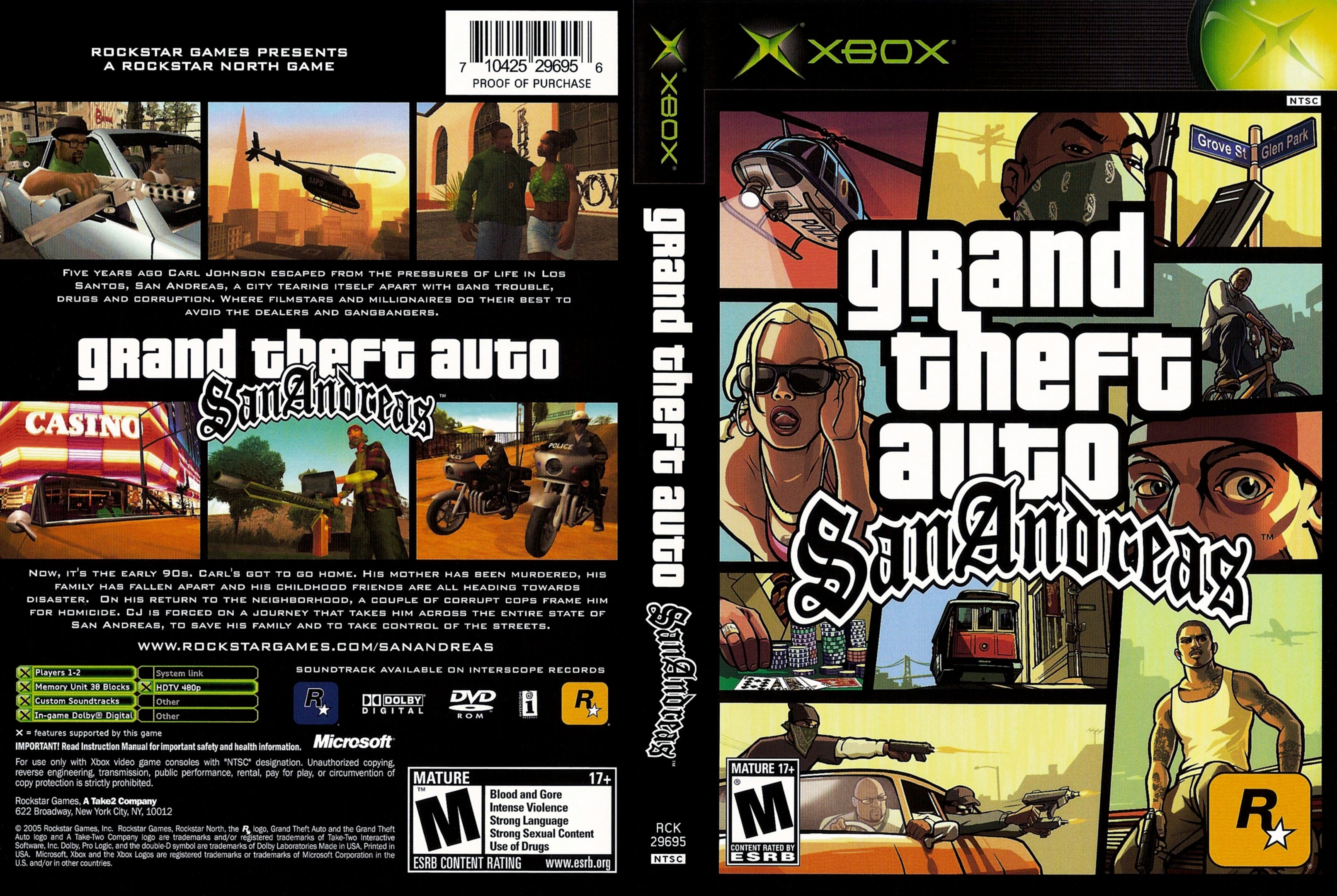 Grand Theft Auto: San Andreas Standard Edition Rockstar Games Xbox 360  Digital