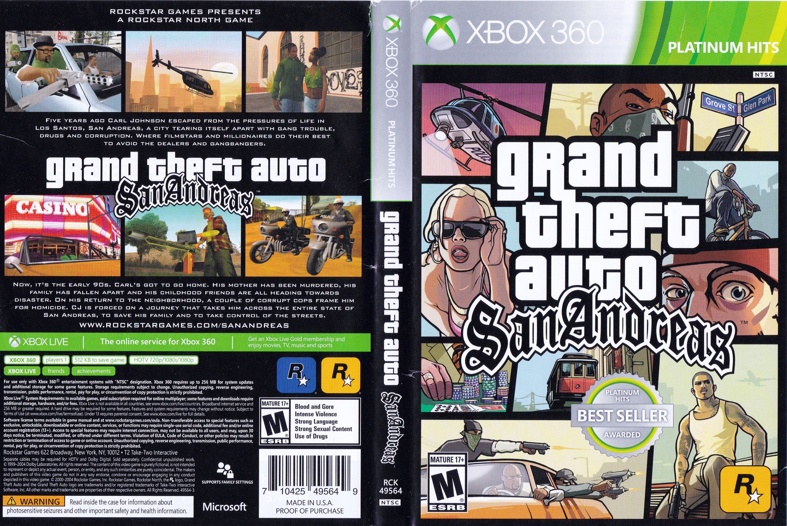 GTA SAN ANDREAS XBOX 360