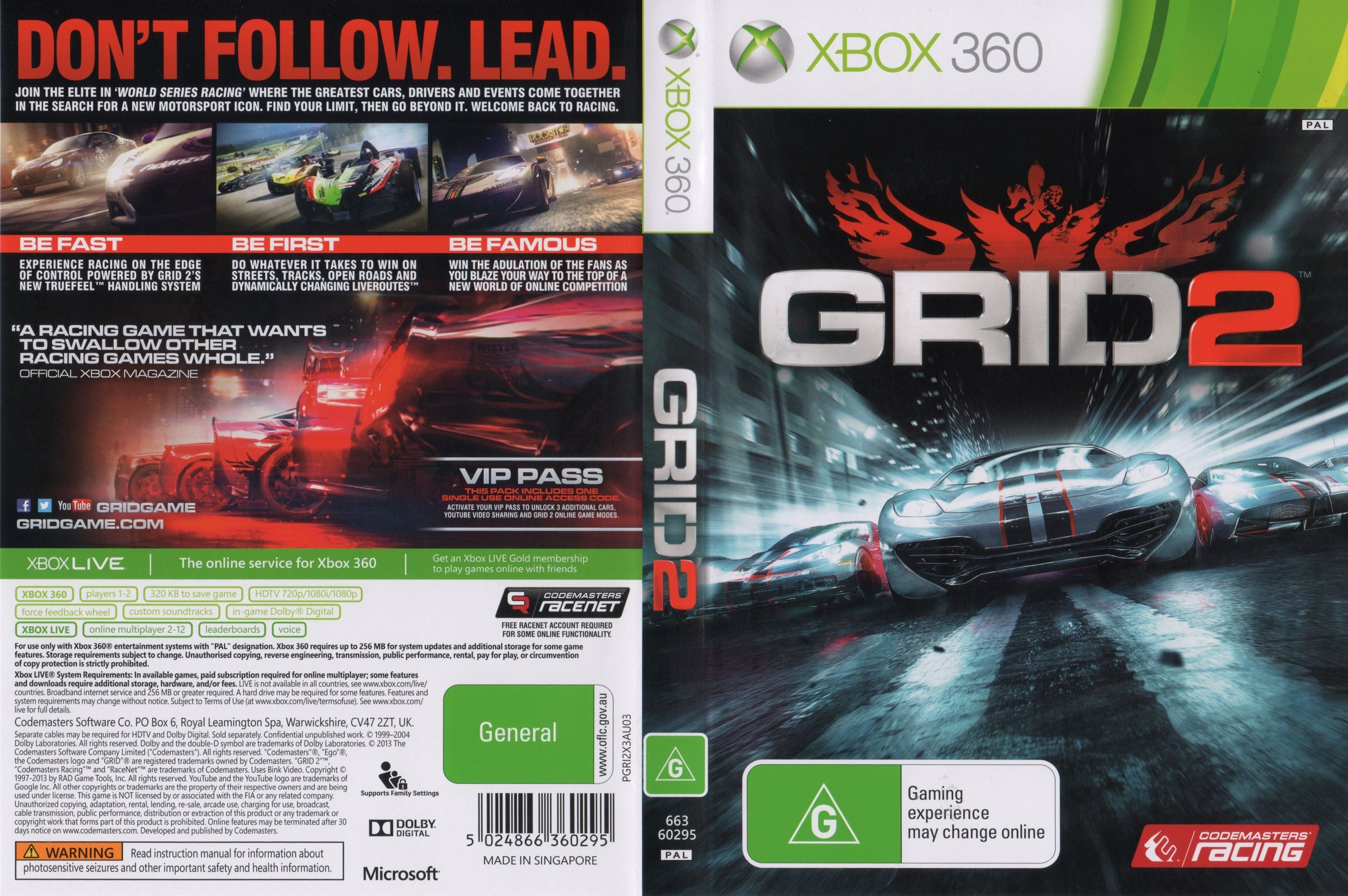 Xgd2 Games, Xbox 360 Games