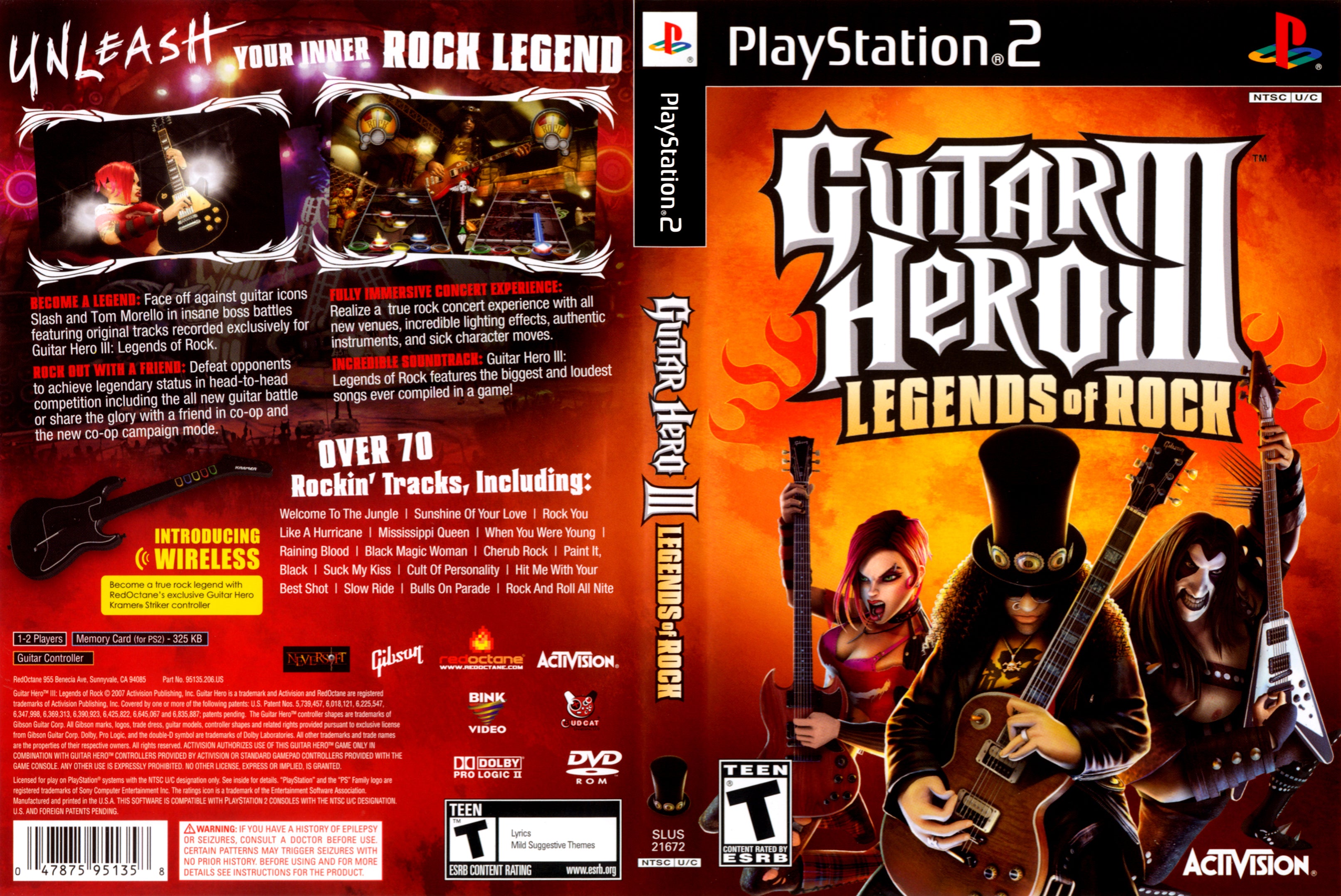 Guitar Hero III Legends of Rock PS2