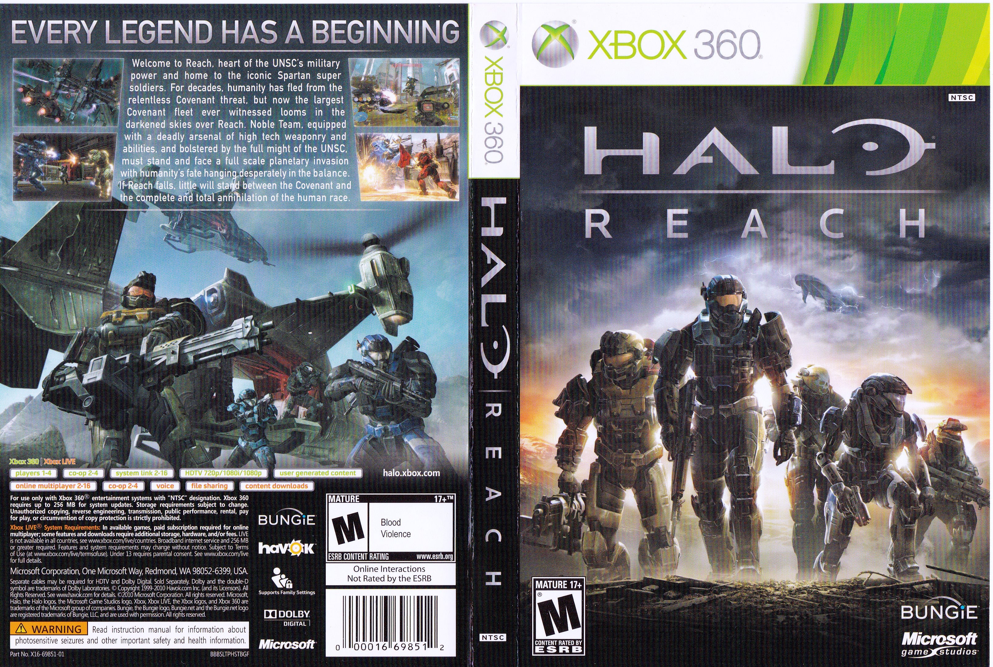 Halo Reach - Xbox 360 Game