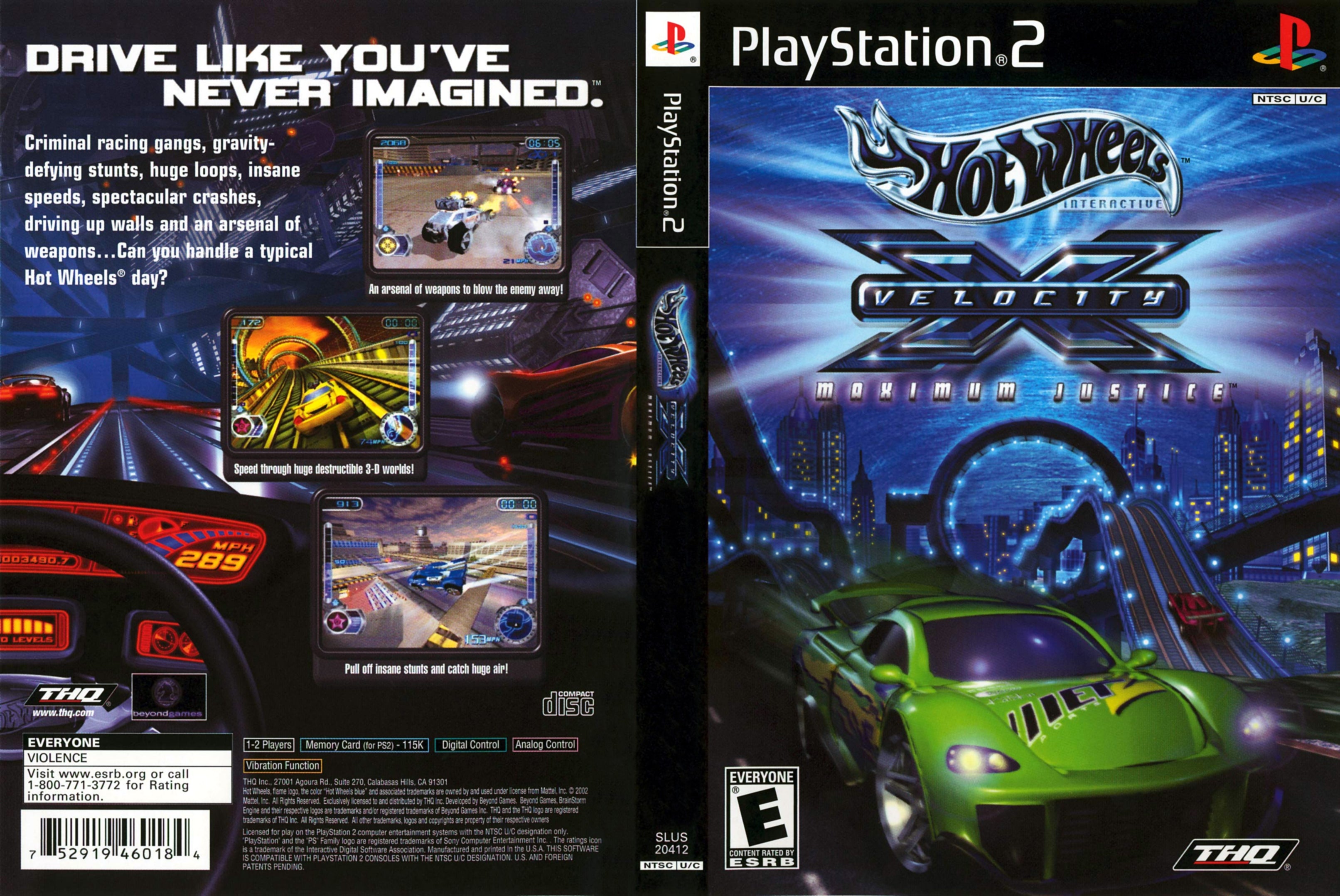 Hot Wheels Velocity X Maximum Justice PS2