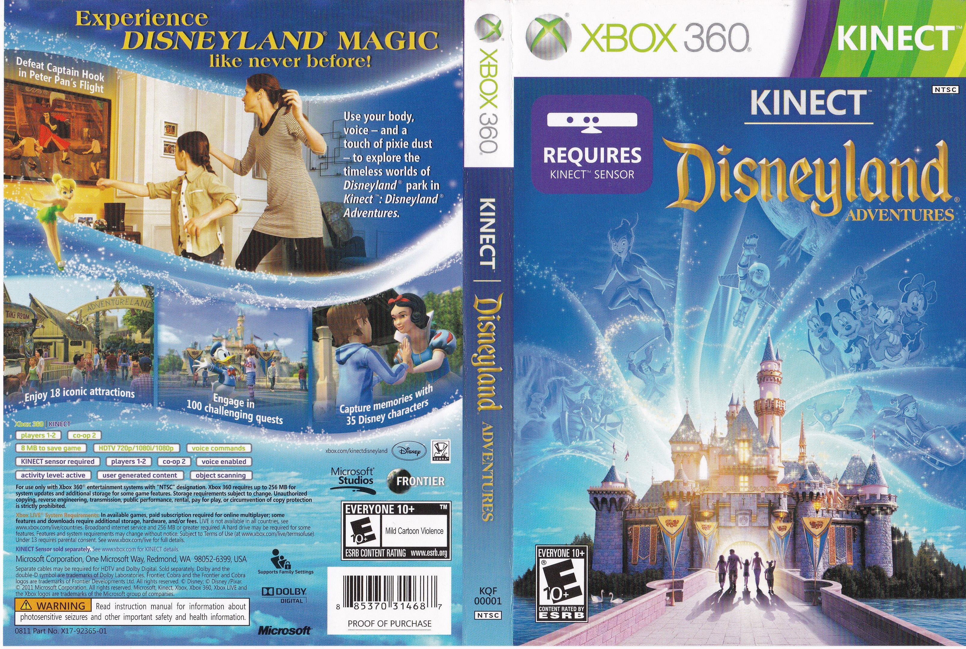 Disney Kinect Kinect Disneyland Adventures Xbox 360 – Clarkade