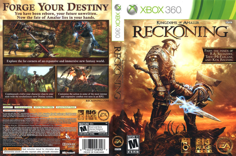 Kingdoms Of Amalur Reckoning Xbox 360 | Clarkade