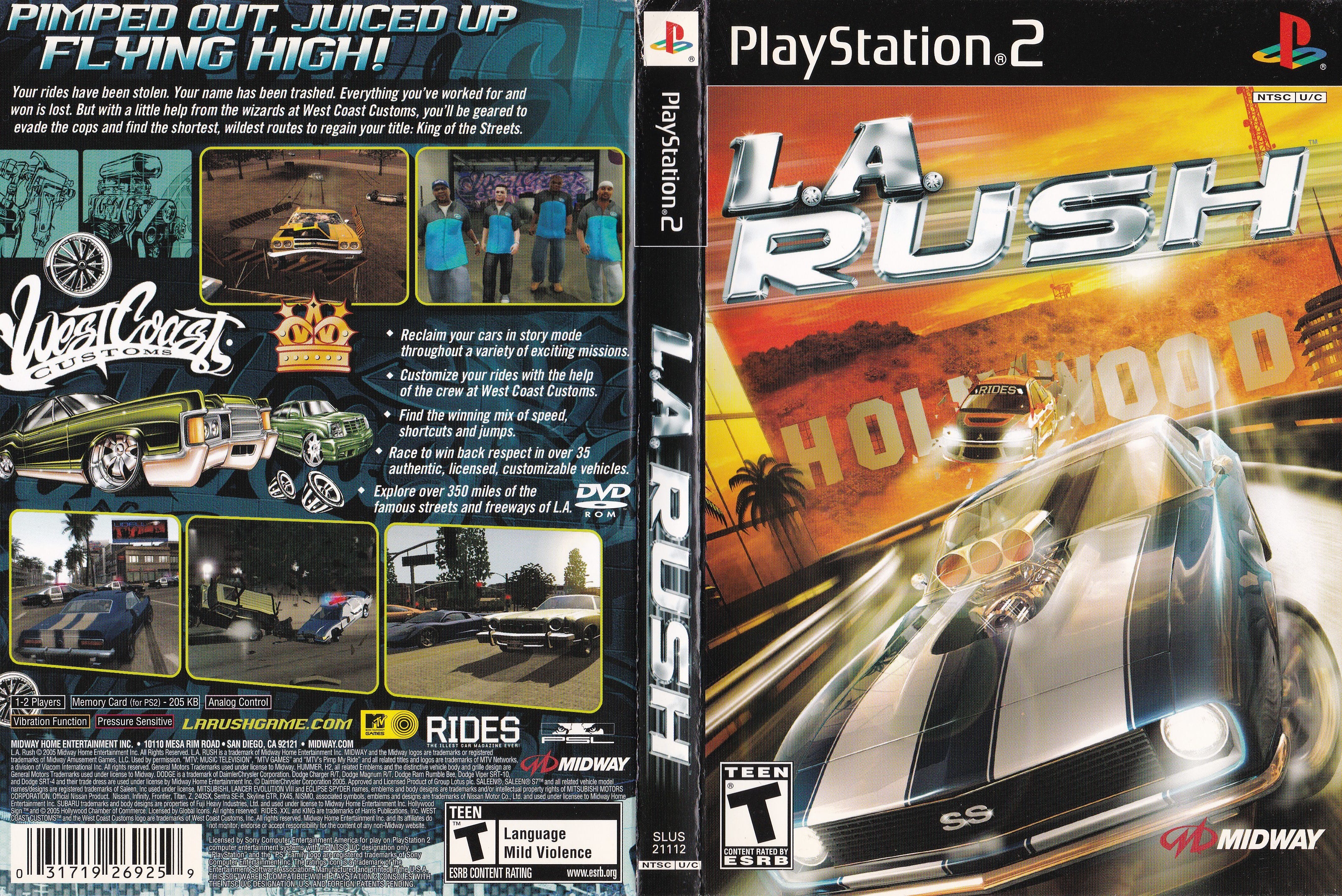 L.A. Rush para PS2 - Seminovo