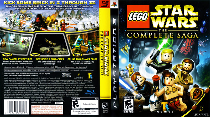 Playstation Lego Star Wars The Complete Saga Wii Gamestop Lego