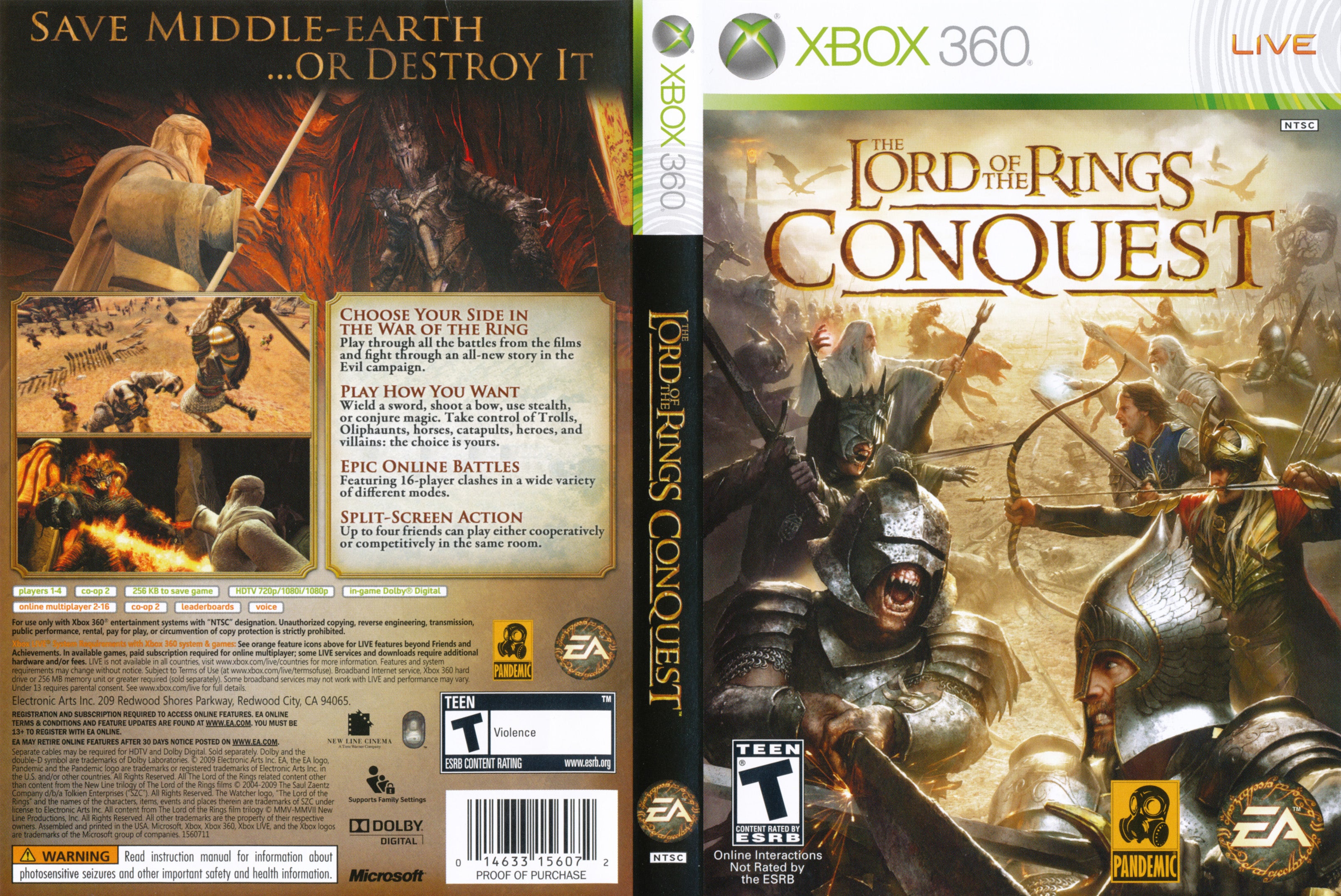 The Lord Of The Rings Conquest Xbox 360