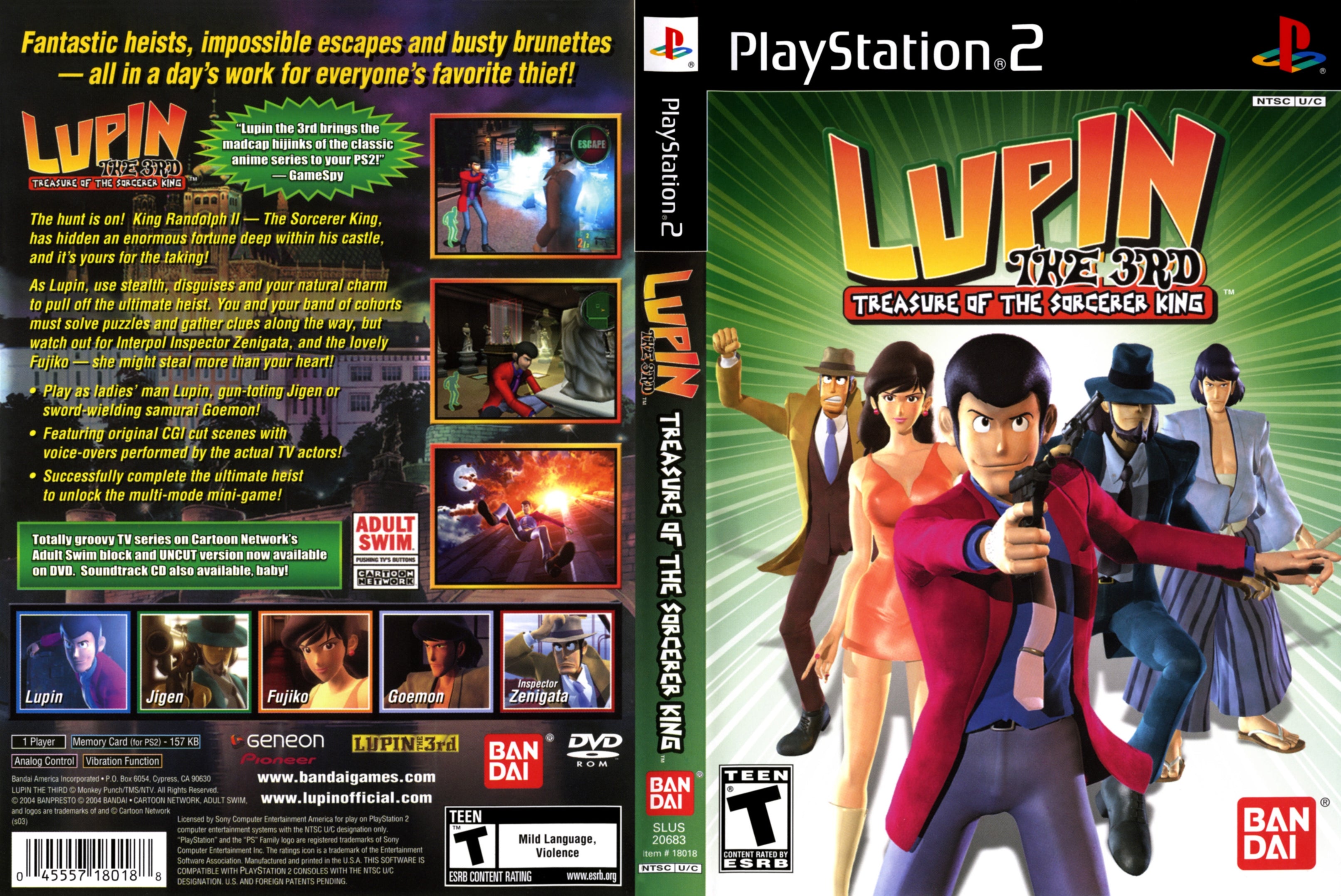 Lupin the 3rd Treasure of the Sorcerer King C PS2