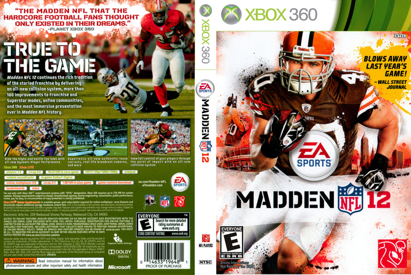 Madden NFL 12 Xbox 360 Clarkade