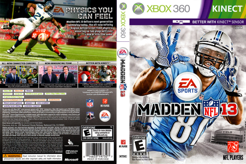 Madden NFL 13 (Microsoft Xbox 360, 2012) for sale online