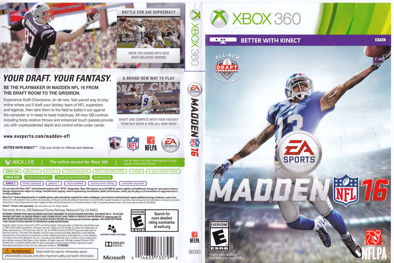 Madden NFL 16 Xbox 360