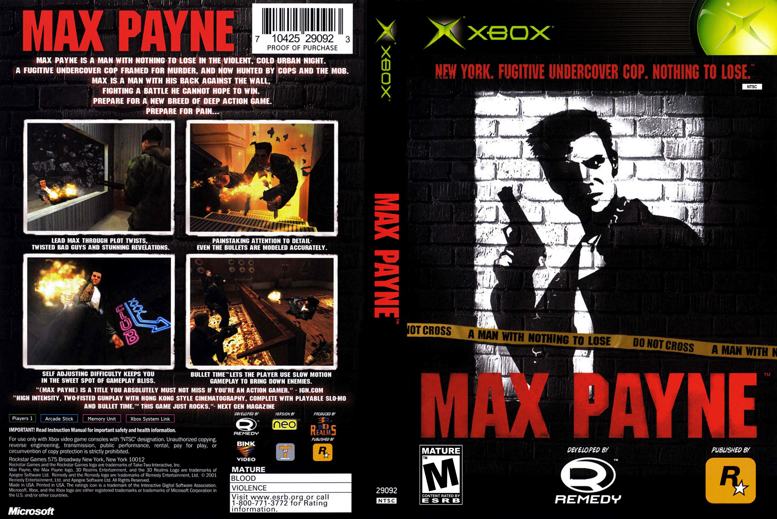  Max Payne - Xbox : X Box: Video Games
