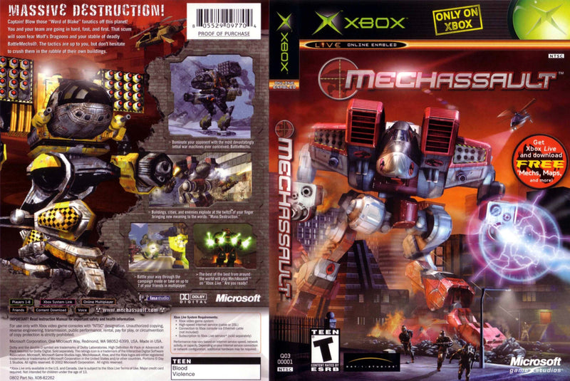 Jeux Vidéo MechAssault Xbox d'occasion Jeux Vidéo MechAssault Xbox d'occasion
