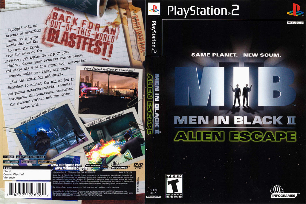 Men In Black II Alien Escape C PS2