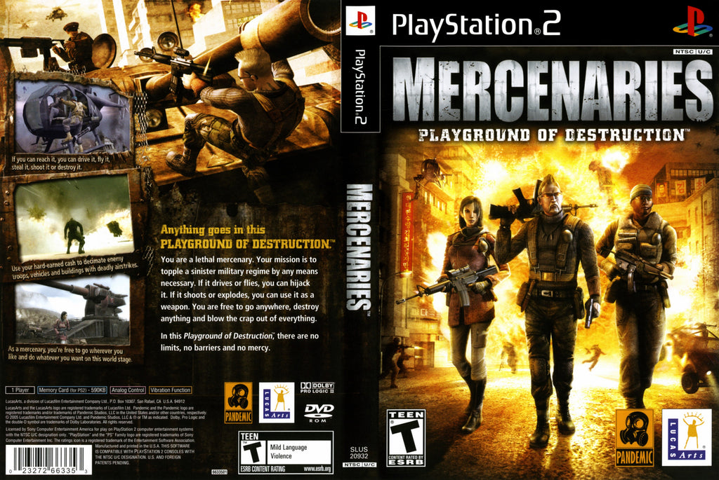 Mercenaries Playground of Destruction N BL PS2