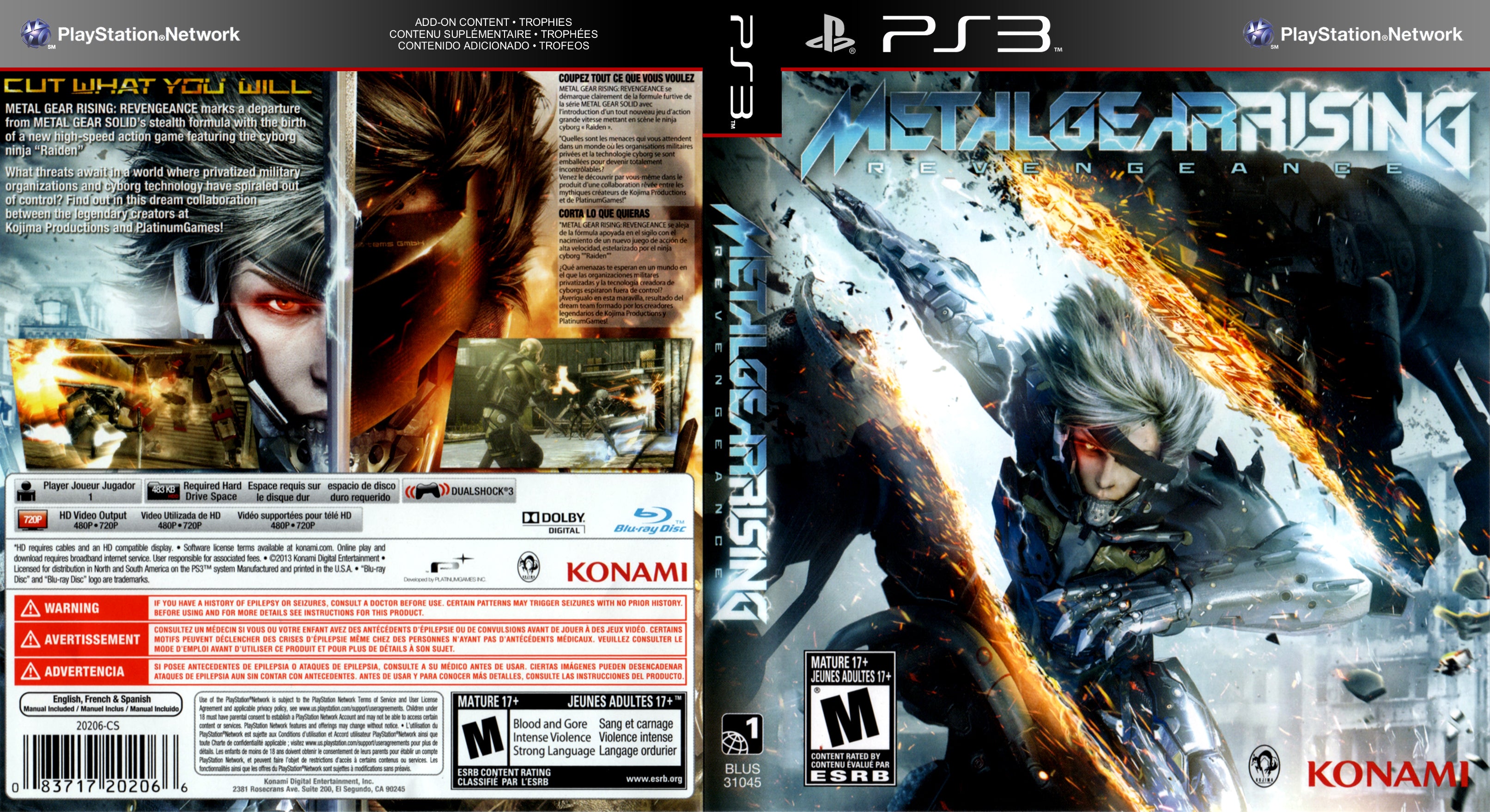 Game Ps3 Metal Gear Rising - Revengeance