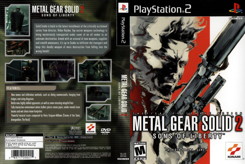 Metal Gear Solid 2 Sons Of Liberty C BL PS2