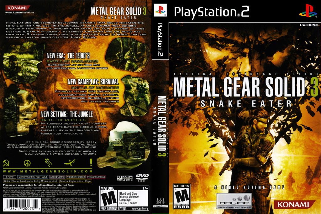 Metal Gear Solid 3 Snake Eater PS2