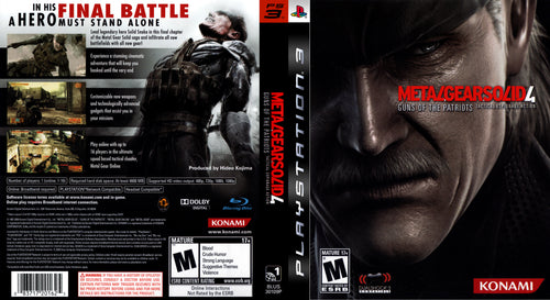 Metal Gear Solid 4 Guns of the Patriots PS3 – Clarkade