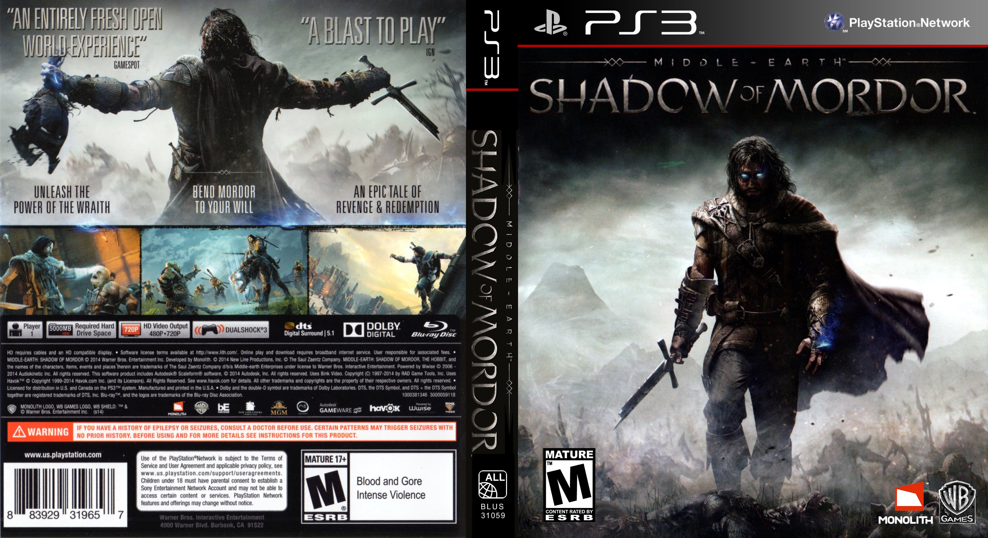 Ps3 - Middle Earth Shadow of Mordor Sony PlayStation 3 Complete #111