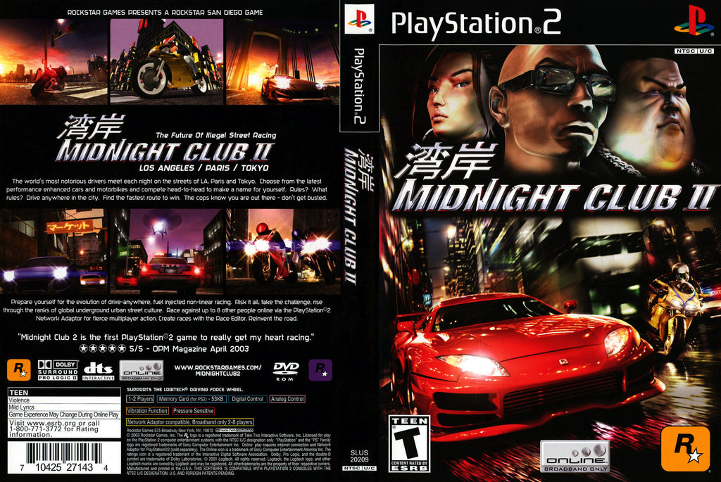 Midnight Club II C BL PS2