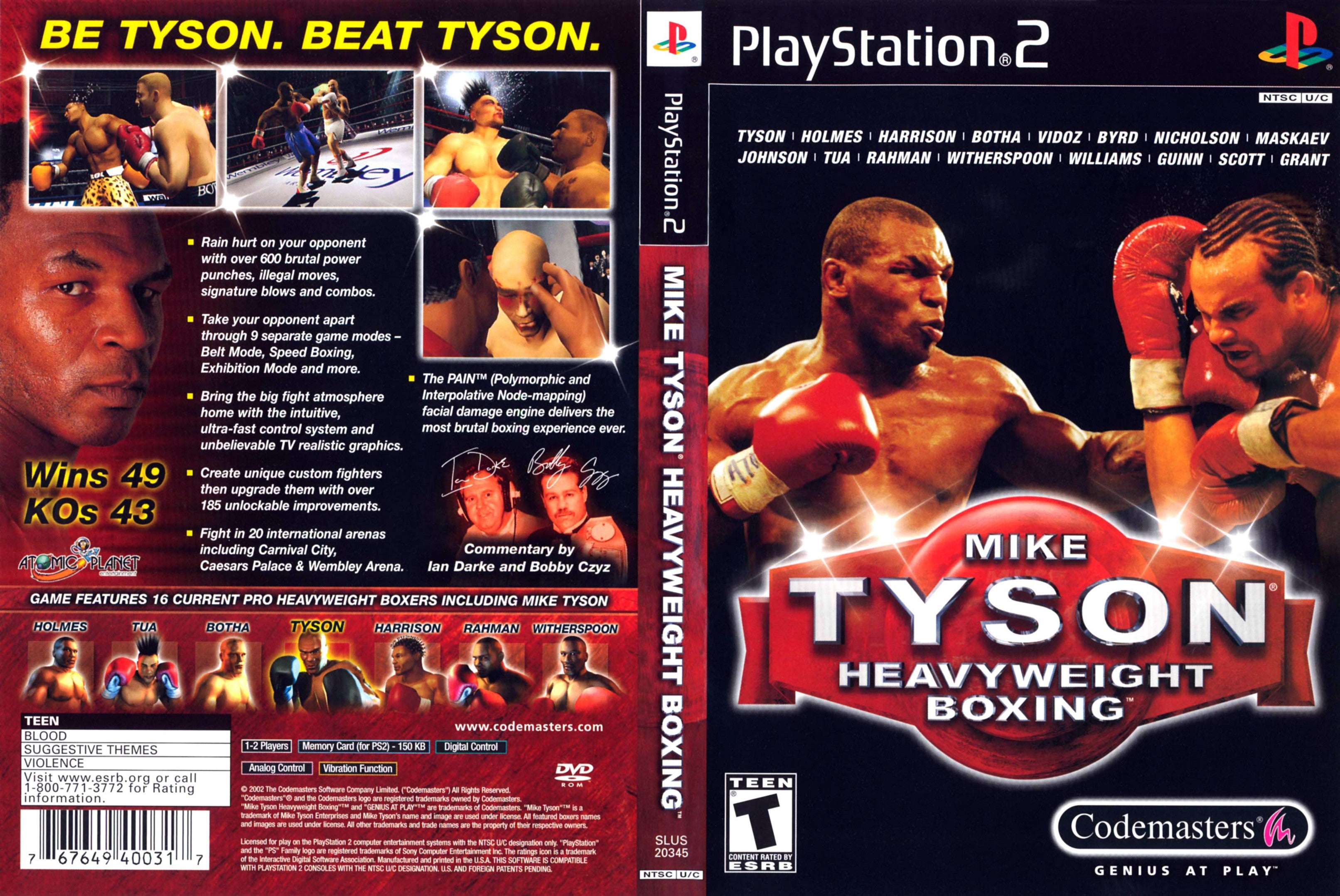 Mike Tyson Heavyweight Boxing PS2