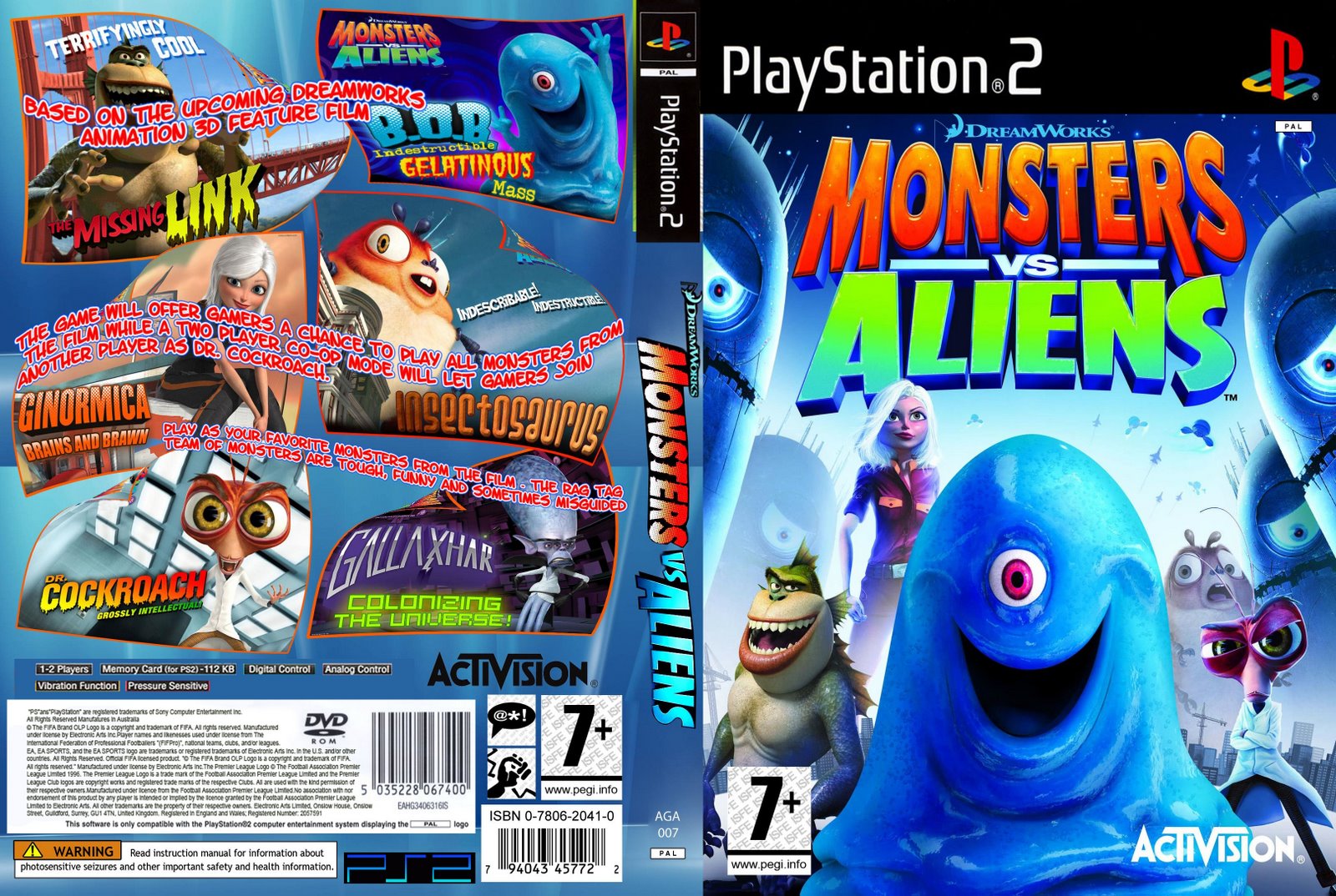 Jogo Monsters vs Aliens PS2 ( Aventura ) Play 2