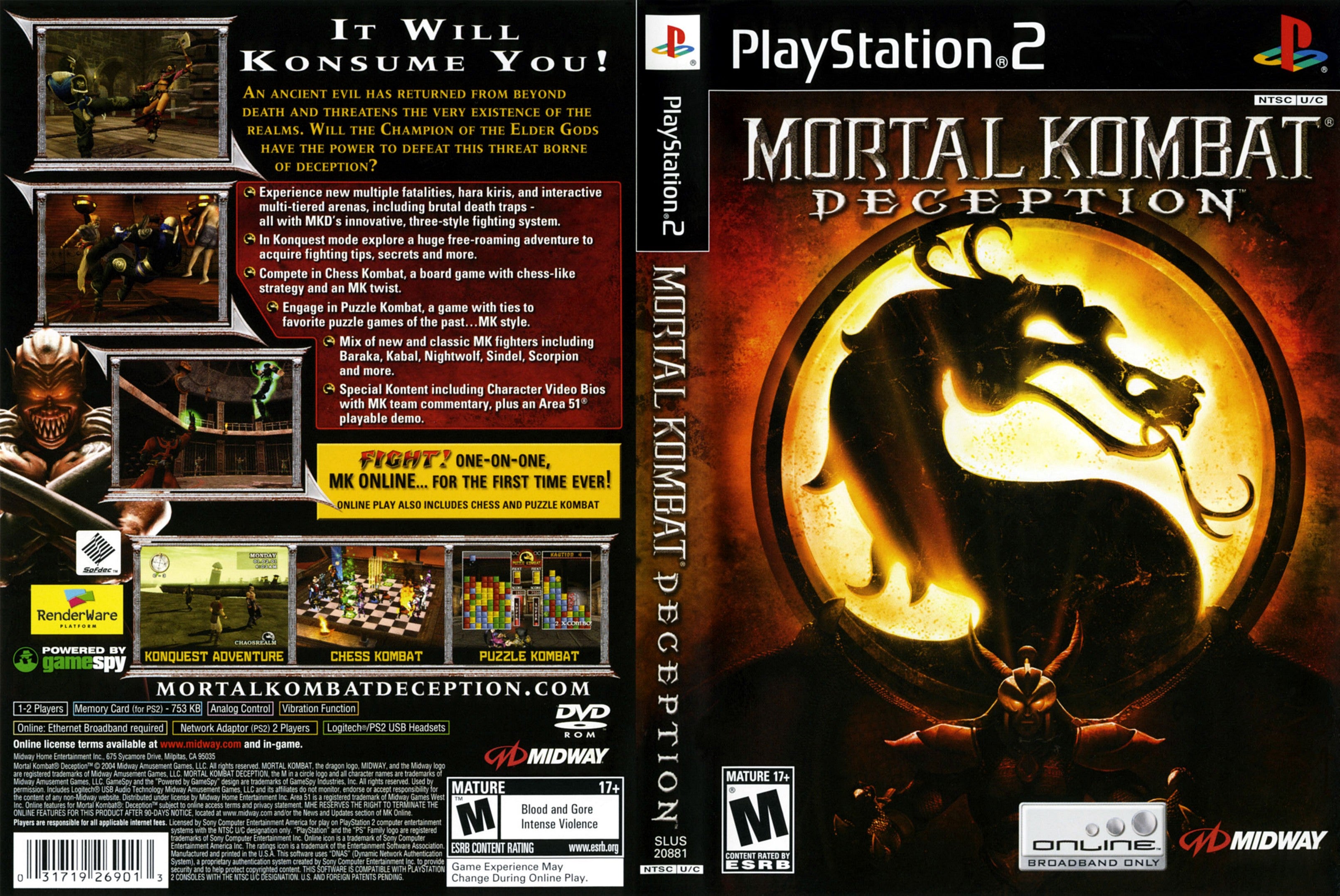 Mortal Kombat Deception PS2