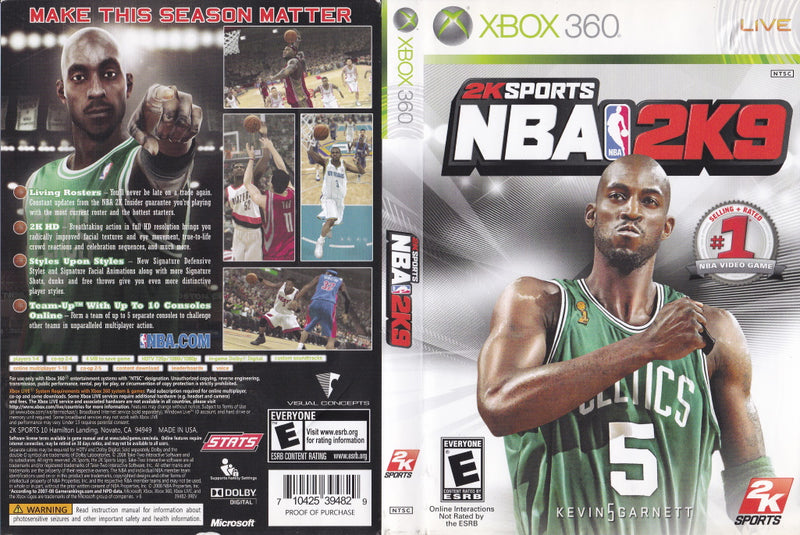 NBA 2K9 Xbox 360 | Clarkade