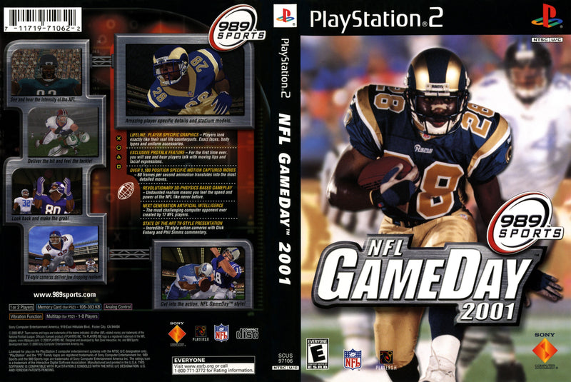 NFL GameDay 2001 - PS2 – Games A Plunder