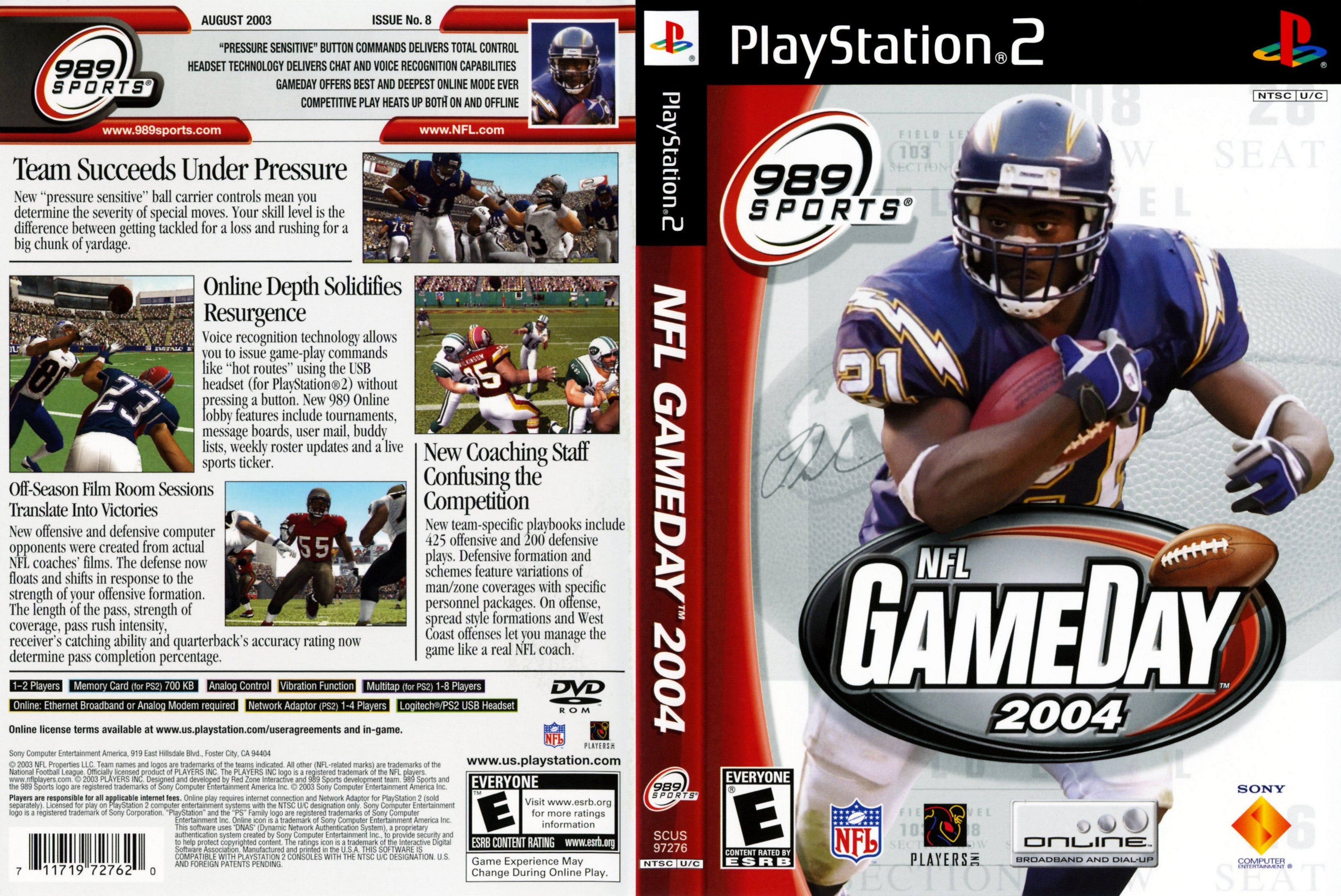NFL GameDay 2004 N PS2