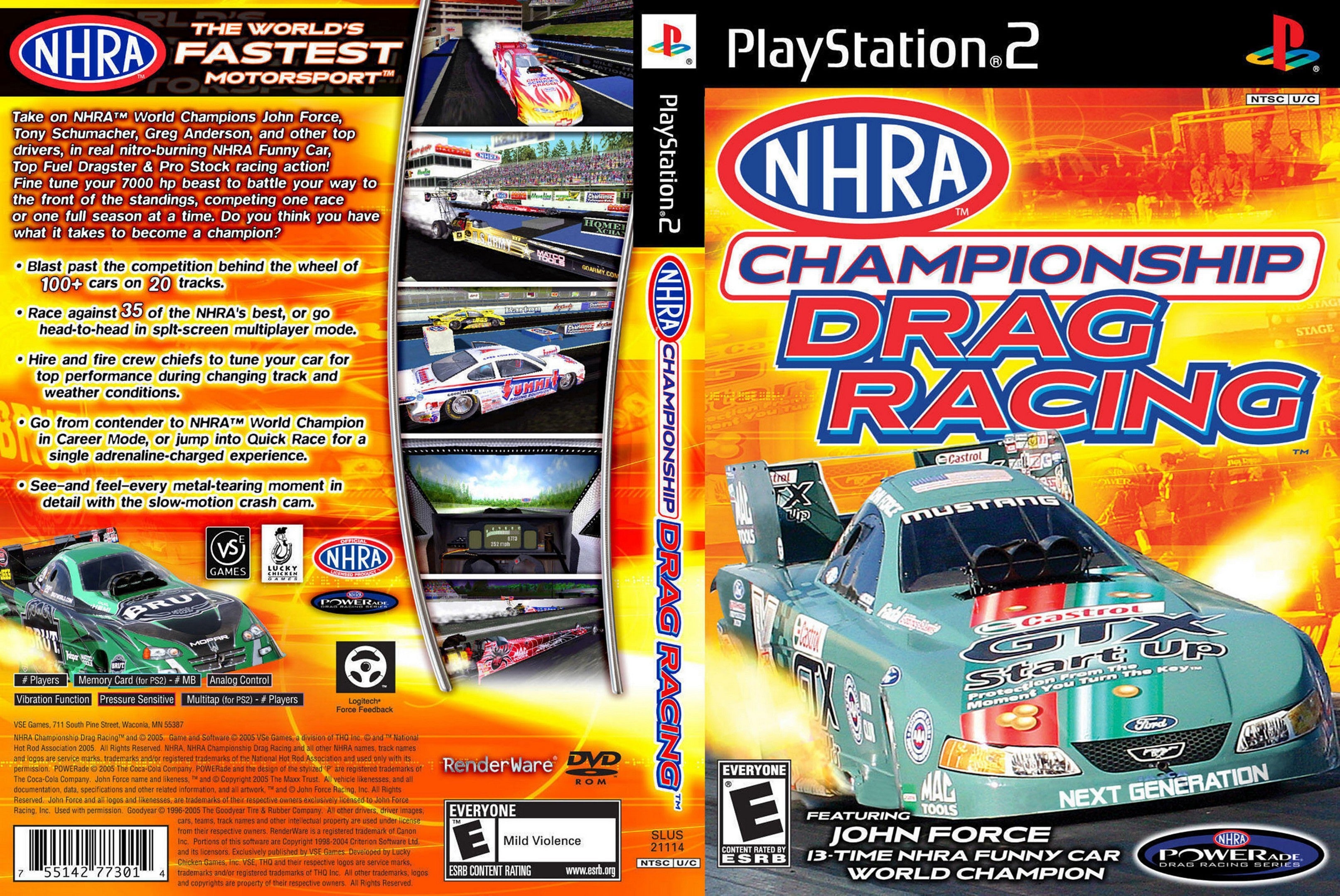 NHRA Championship Drag Racing C PS2 | Clarkade