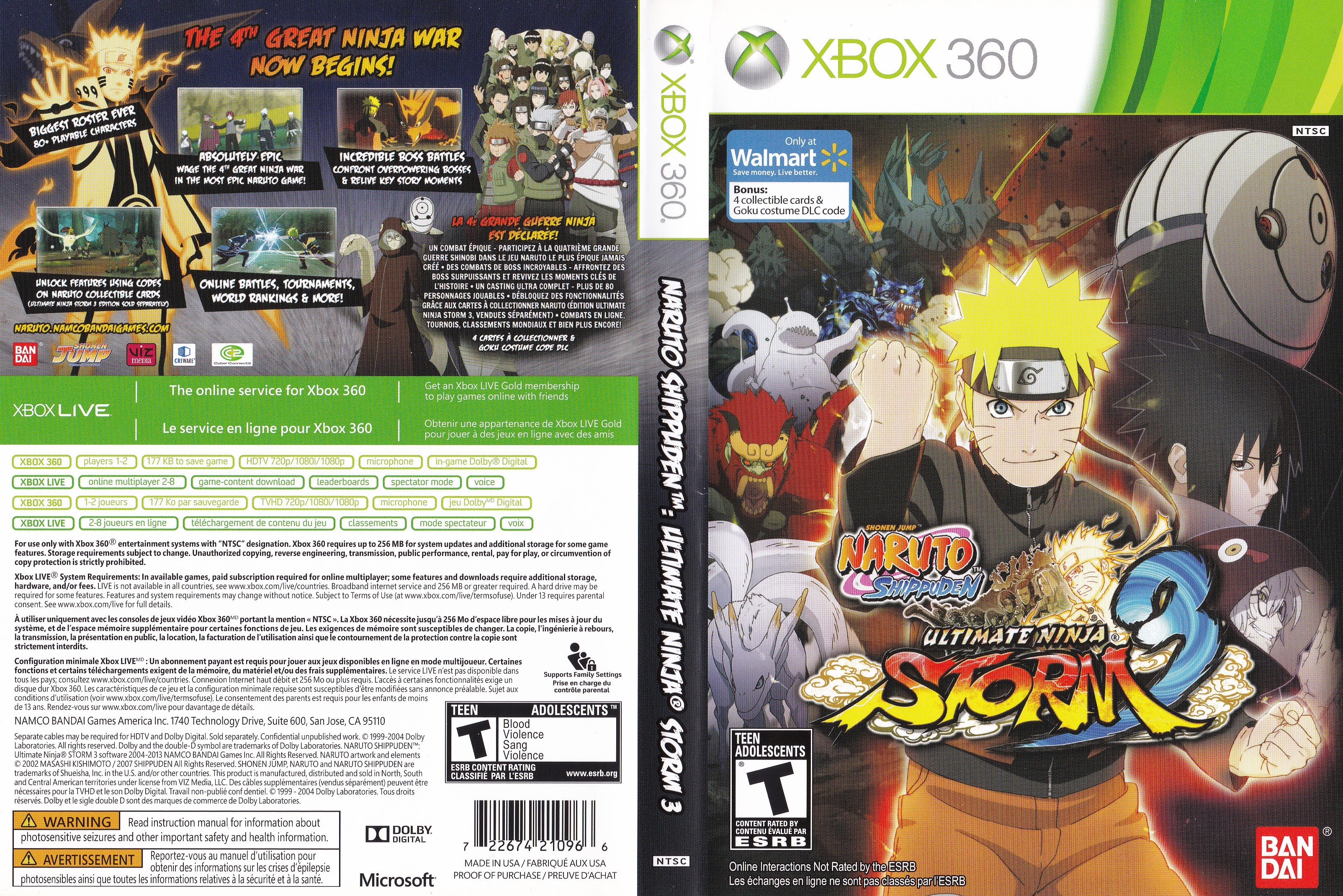 naruto ultimate ninja storm 3 booster box Naruto Shippuden Ultimate Ninja Storm 3 Xbox 360