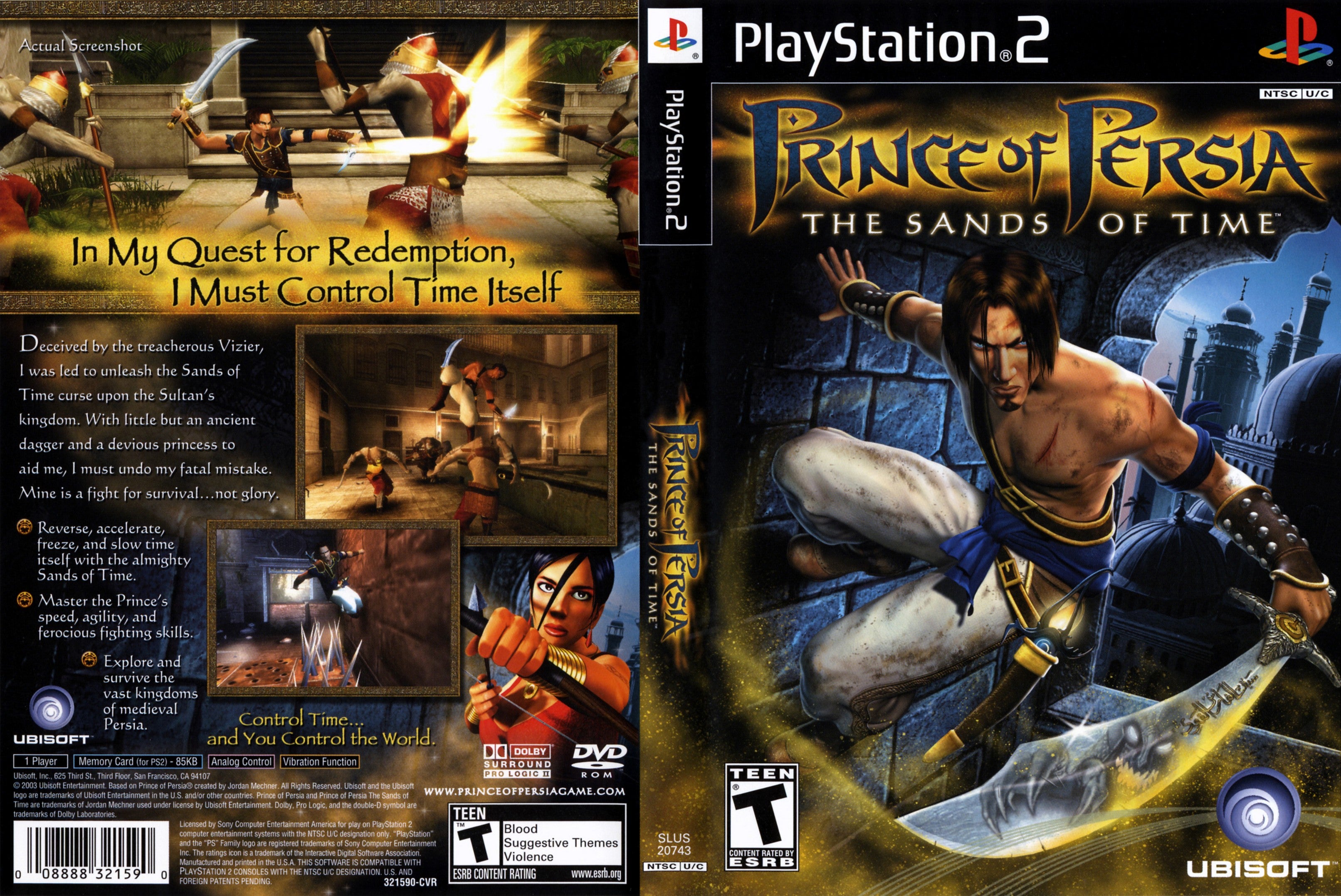 PS2 - NO GAME - Prince Of Persia The Sands Of Time