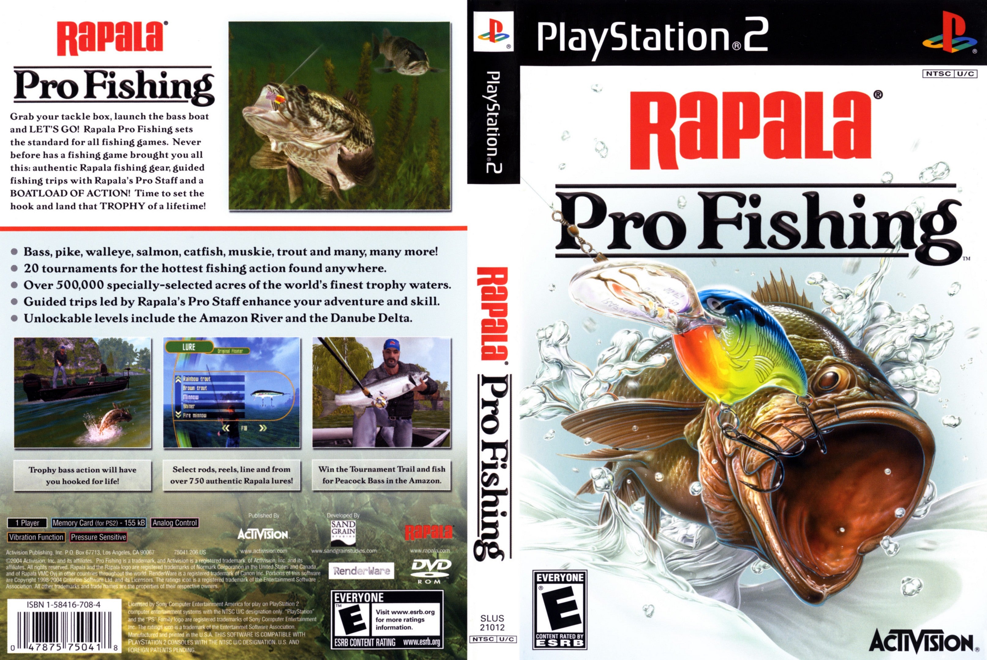 RAPALA PRO FISHING Sony PlayStation 2 PS2 Complete PAL Game with