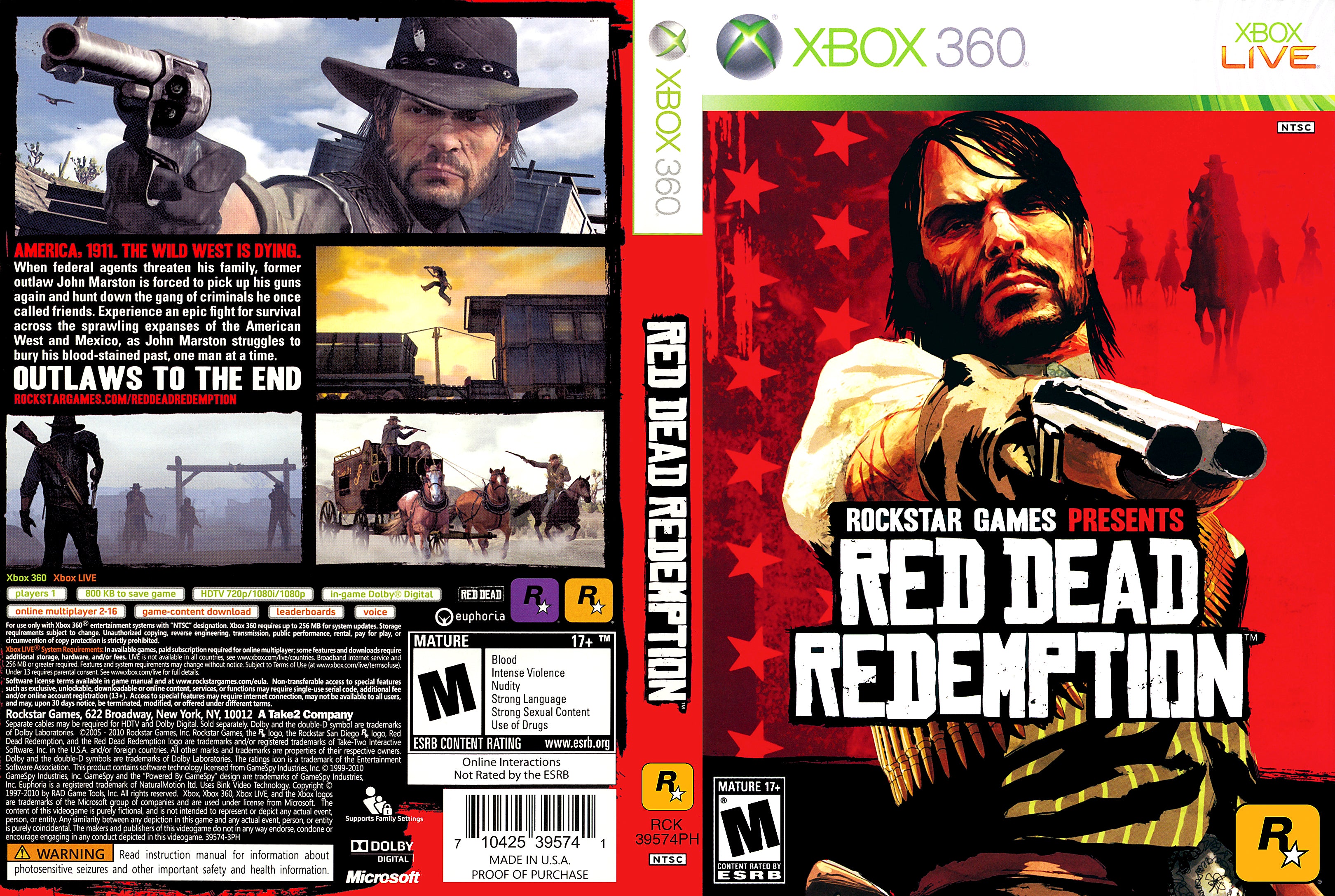 Red Dead Redemption (Microsoft Xbox 360, 2010)