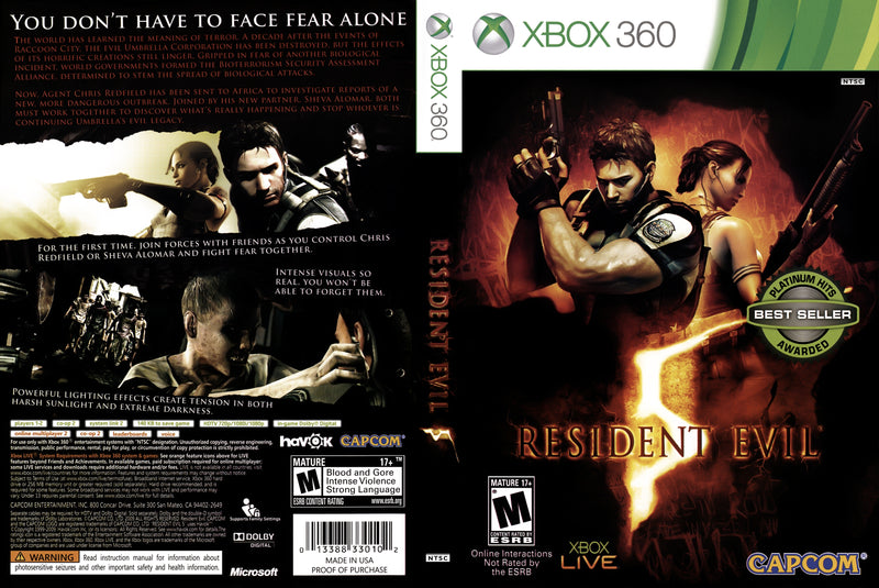 Resident Evil 5 Resident evil Standard Edition Capcom Xbox 360 Físico