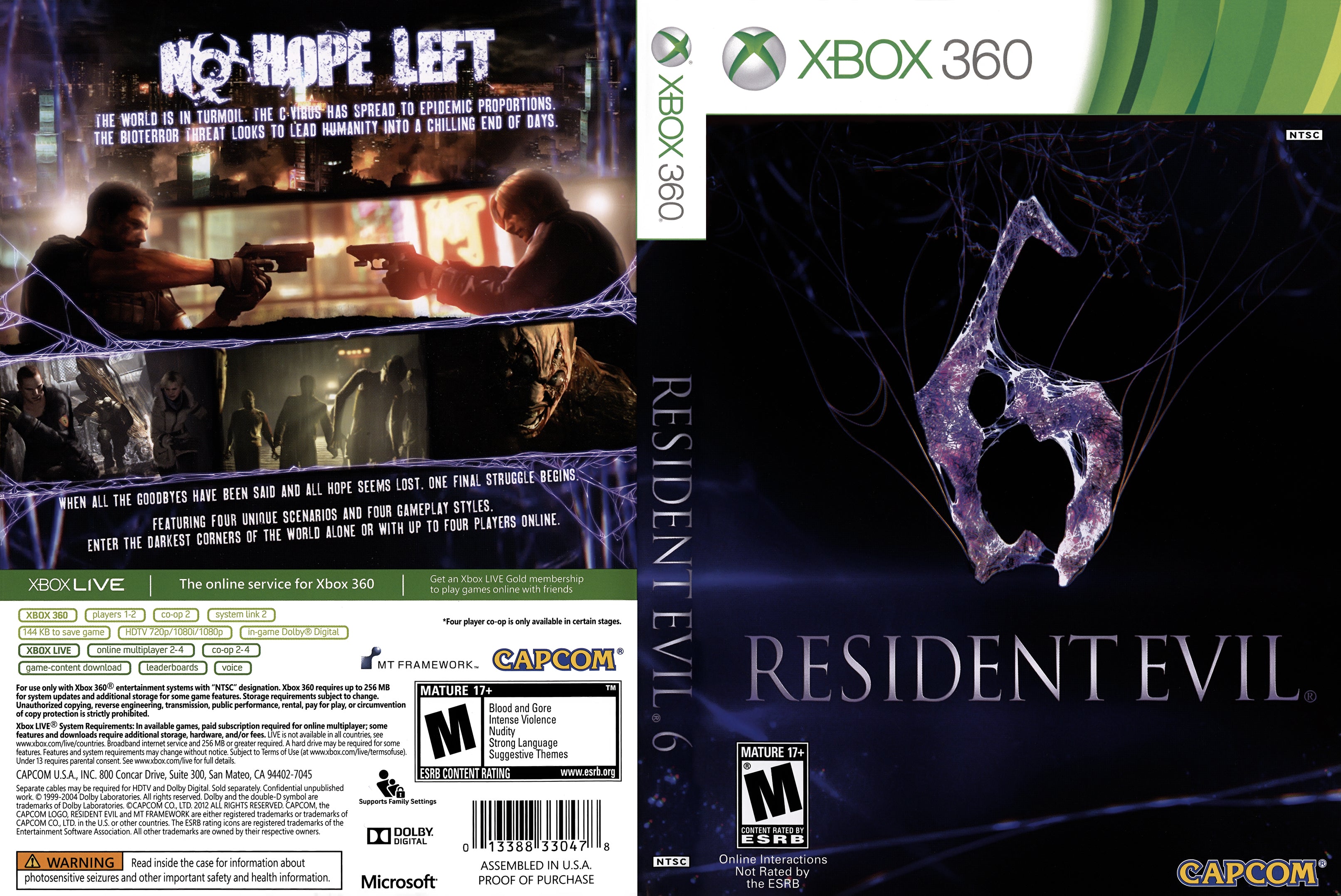 Resident Evil 6 Xbox 360