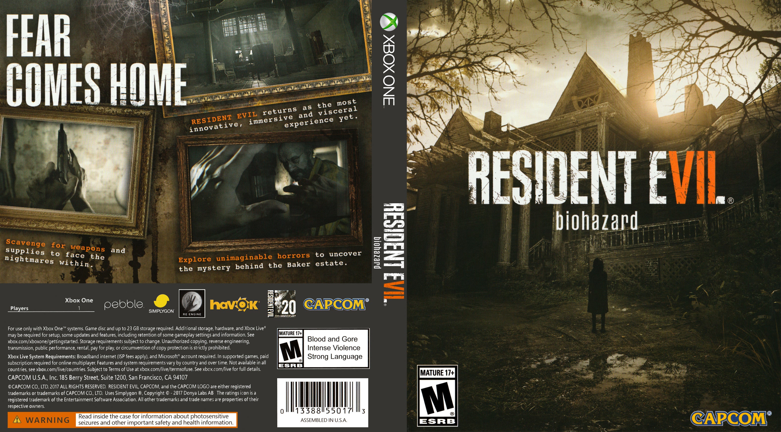 Resident Evil Biohazard Xbox One - Main Image