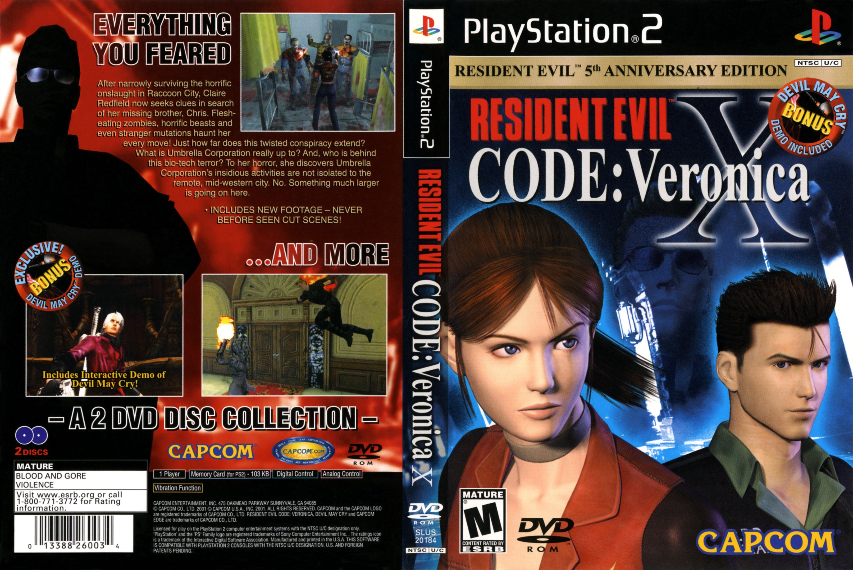 Resident Evil Code Veronica X no Bonus Disc C BL PS2