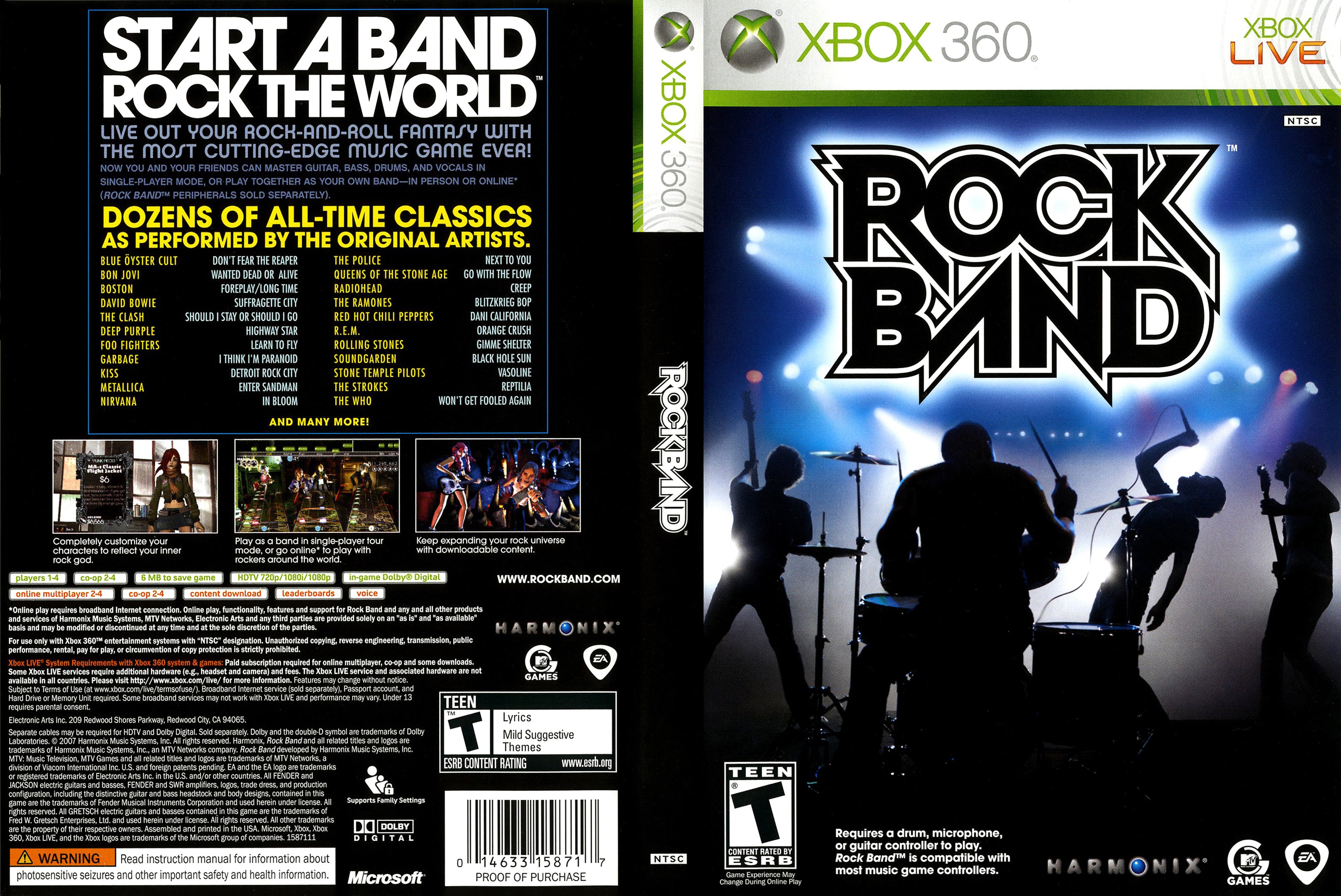 Rock Band Xbox 360